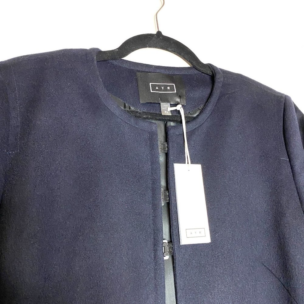 AYR Navy Long Coat - Picture 7 of 11